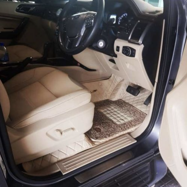 Coozo 7D Car Mats For Ford Endeavour 2016 2021 Beige Coozoin