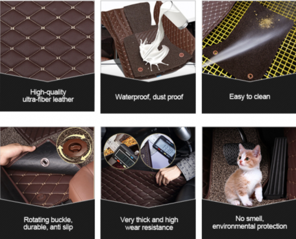 Coozo 7D Car Mats For Mahindra XUV 700 7 Seater Beige Coozoin